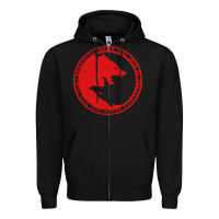 Black fenrir wolf of odin Zipper Hoodie - linhVisuals