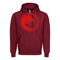 Burgundy fenrir wolf of odin Zipper Hoodie - linhVisuals
