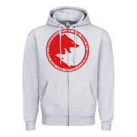 Heather Grey fenrir wolf of odin Zipper Hoodie - linhVisuals