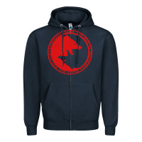 Navy fenrir wolf of odin Zipper Hoodie - linhVisuals