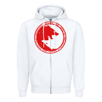 White fenrir wolf of odin Zipper Hoodie - linhVisuals