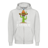 Dove Grey fun catholicism humor meme saying  funny catholic t shirt Zipper Hoodie - linhVisuals