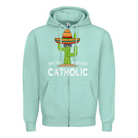 Seafoam fun catholicism humor meme saying  funny catholic t shirt Zipper Hoodie - linhVisuals
