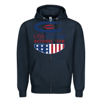 Navy usa curling team Zipper Hoodie - linhVisuals