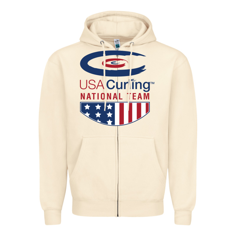Usa Curling Team Zipper Hoodie by linhVisuals | Teevron