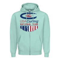 Seafoam usa curling team Zipper Hoodie - linhVisuals