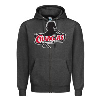 Charcoal Heather the dominican chargers Zipper Hoodie - linhVisuals