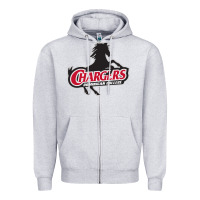Heather Grey the dominican chargers Zipper Hoodie - linhVisuals