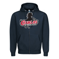 Navy the dominican chargers Zipper Hoodie - linhVisuals