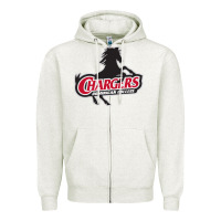 Oatmeal Heather the dominican chargers Zipper Hoodie - linhVisuals