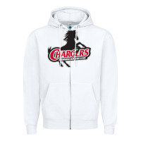 White the dominican chargers Zipper Hoodie - linhVisuals
