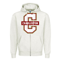 Oatmeal Heather the charleston cougars Zipper Hoodie - linhVisuals