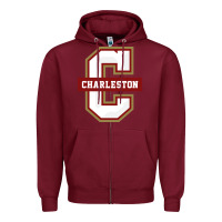 Burgundy the charleston cougars Zipper Hoodie - linhVisuals
