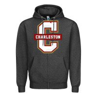 Charcoal Heather the charleston cougars Zipper Hoodie - linhVisuals