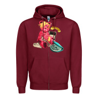 Burgundy #mod sun Zipper Hoodie - linhVisuals