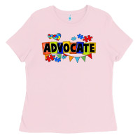Bubblegum Pink Advocate Autism Ladies Tee - FaDigitalArtStudio