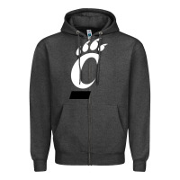 Charcoal Heather the cincinnati bearcats Zipper Hoodie - linhVisuals