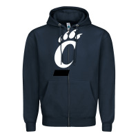 Navy the cincinnati bearcats Zipper Hoodie - linhVisuals