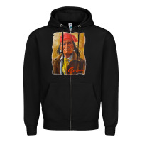 Black geronimo apache warrior native american t shirt Zipper Hoodie - linhVisuals