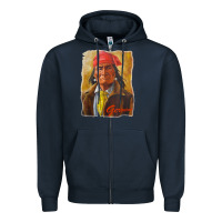 Navy geronimo apache warrior native american t shirt Zipper Hoodie - linhVisuals