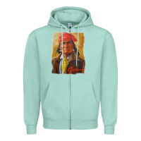 Seafoam geronimo apache warrior native american t shirt Zipper Hoodie - linhVisuals