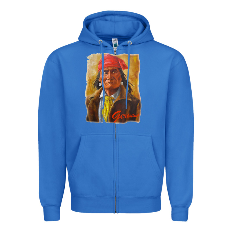 Geronimo Apache Warrior Native American T Shirt Zipper Hoodie by linhVisuals | Teevron