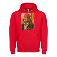 Red geronimo apache warrior native american t shirt Zipper Hoodie - linhVisuals