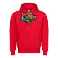 Red the-utah-grizzlies-pen Zipper Hoodie - linhVisuals