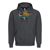 Smoke the-utah-grizzlies-pen Zipper Hoodie - linhVisuals