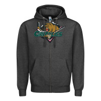 Charcoal Heather the-utah-grizzlies-pen Zipper Hoodie - linhVisuals