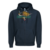 Navy the-utah-grizzlies-pen Zipper Hoodie - linhVisuals