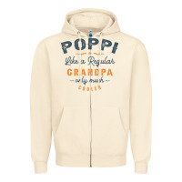 Sandshell Mens Poppi Like a Regular Grandpa Funny Fathers Day Zipper Hoodie - linhVisuals