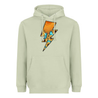 Matcha Lightning Bolt Heavyweight Hoodie - JahusDesignShop