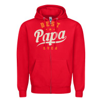 Mens Best Papa Ever Funny Fathers Day Zipper Hoodie | Teevron
