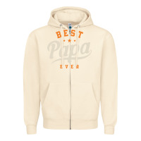 Sandshell Mens Best Papa Ever Funny Fathers Day Zipper Hoodie - linhVisuals