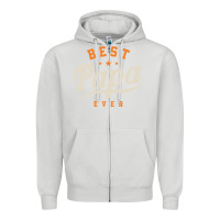 Dove Grey Mens Best Papa Ever Funny Fathers Day Zipper Hoodie - linhVisuals