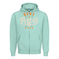 Seafoam Mens Best Papa Ever Funny Fathers Day Zipper Hoodie - linhVisuals