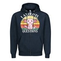 Navy i axolotl questions funny axolotl costume for axolotl lovers t shirt Zipper Hoodie - linhVisuals