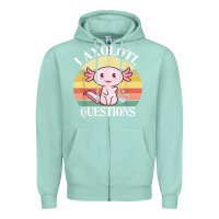 Seafoam i axolotl questions funny axolotl costume for axolotl lovers t shirt Zipper Hoodie - linhVisuals
