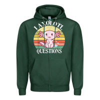 Sports Green i axolotl questions funny axolotl costume for axolotl lovers t shirt Zipper Hoodie - linhVisuals