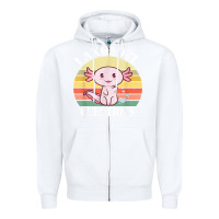 White i axolotl questions funny axolotl costume for axolotl lovers t shirt Zipper Hoodie - linhVisuals