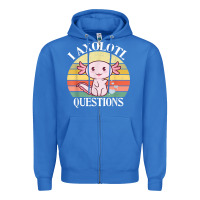 True Royal i axolotl questions funny axolotl costume for axolotl lovers t shirt Zipper Hoodie - linhVisuals