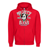 Red vintage mighty sports ducks Zipper Hoodie - linhVisuals
