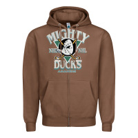 Chestnut vintage mighty sports ducks Zipper Hoodie - linhVisuals