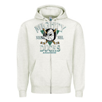 Oatmeal Heather vintage mighty sports ducks Zipper Hoodie - linhVisuals