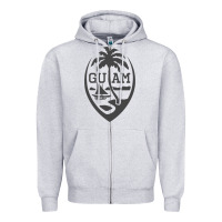 Heather Grey guam seal guam flag usa guamanian chamorro gifts pullover hoodie Zipper Hoodie - linhVisuals