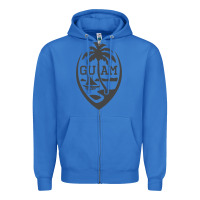 True Royal guam seal guam flag usa guamanian chamorro gifts pullover hoodie Zipper Hoodie - linhVisuals