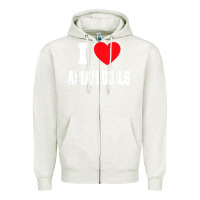 Oatmeal Heather i love asian girls t shirt Zipper Hoodie - linhVisuals