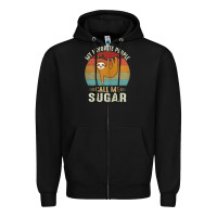 Black womens my favorite people call me sugar cute sloth lover grandma Zipper Hoodie - linhVisuals