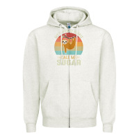 Oatmeal Heather womens my favorite people call me sugar cute sloth lover grandma Zipper Hoodie - linhVisuals